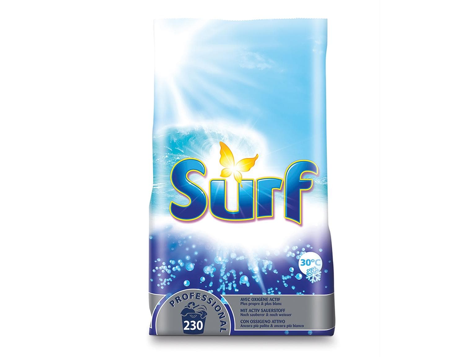 Surf Professional, lessive puissante 40 - 95° C, tous textiles sauf