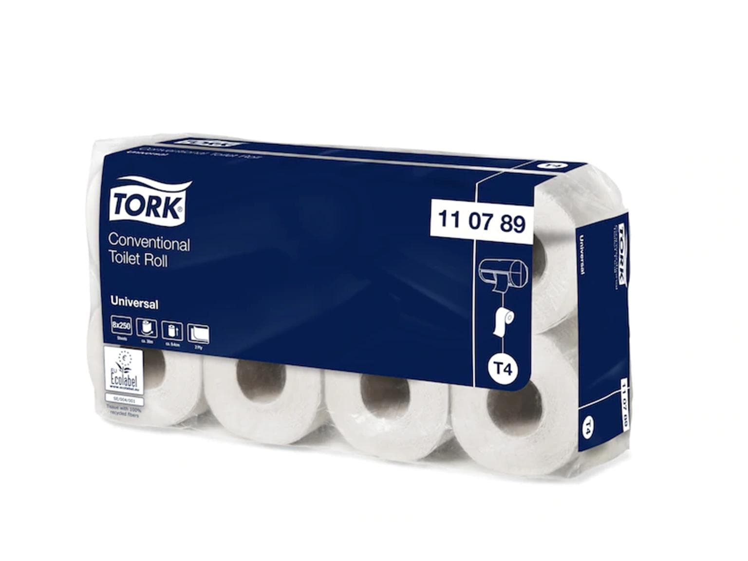 WC-Papier Tork Universal (T4), 2-lagig weiss, 250 Coupons (9.4 x 12 cm)