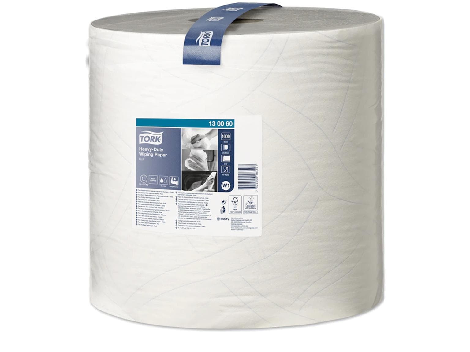 Rouleaux de chiffons de nettoyage Tork Advanced 430, TAD blanc brillant, 2 plis, 1000 feuilles, 37x34cm,