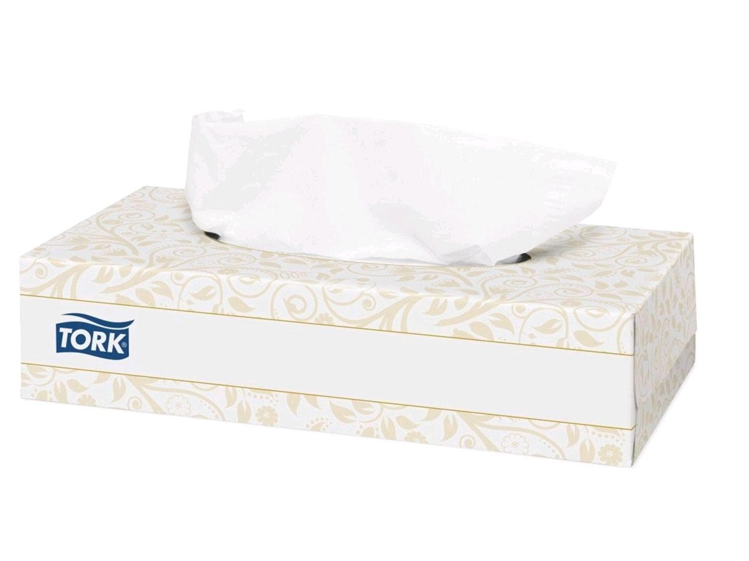 Mouchoirs cosmétiques Tork Premium extra doux (F1), blancs, 2 plis, cellulose, 20 x 21 cm