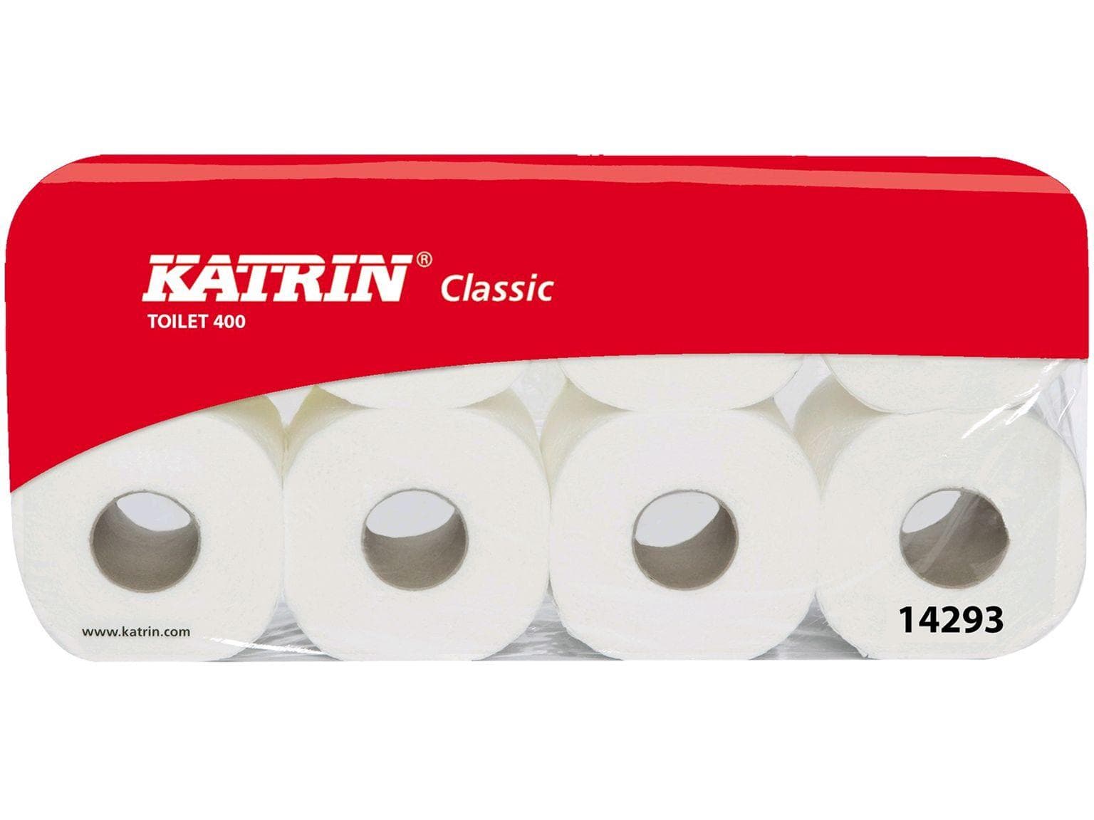Carta igienica Katrin Classic, velina bianca a 2 veli, 400 coupon (9,5 x 11 cm),