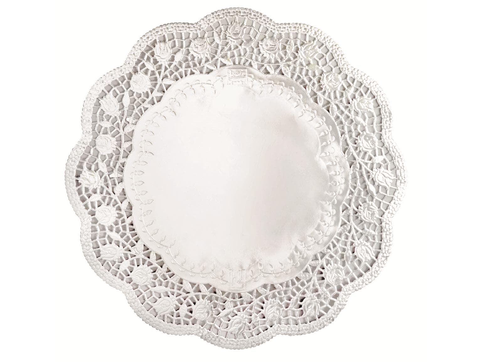 Centrini per torta ø 17 cm rotondi, argento