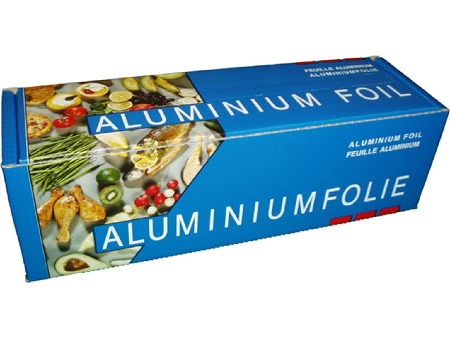 Foglio di alluminio 14 my, 45 cm x 150 metri lineari con scatola