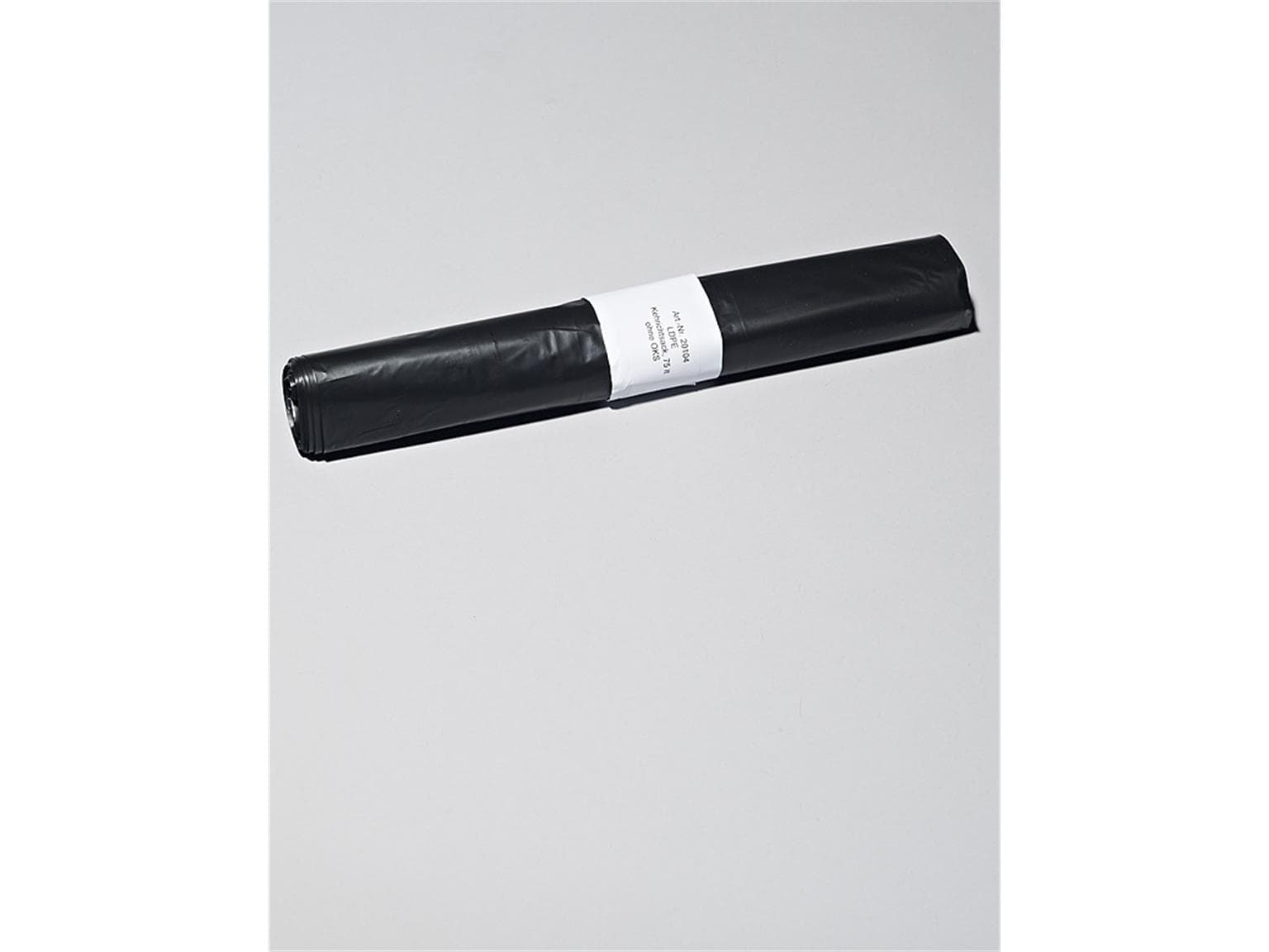 Sacs poubelles LDPE 75 Lt. noir opaque 350/240 x 1 000 mm, sans cordon de serrage