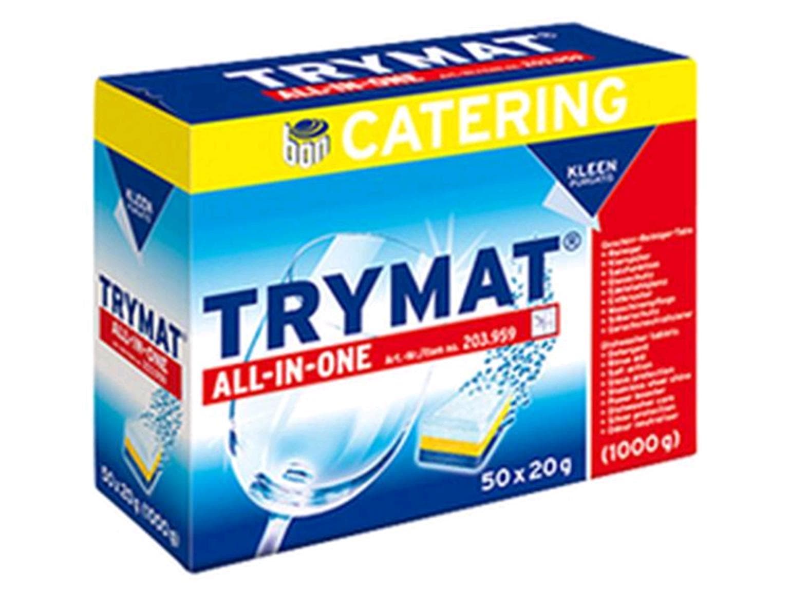 Trymat All in One Tabs, senza cloro, rispettoso dell'ambiente