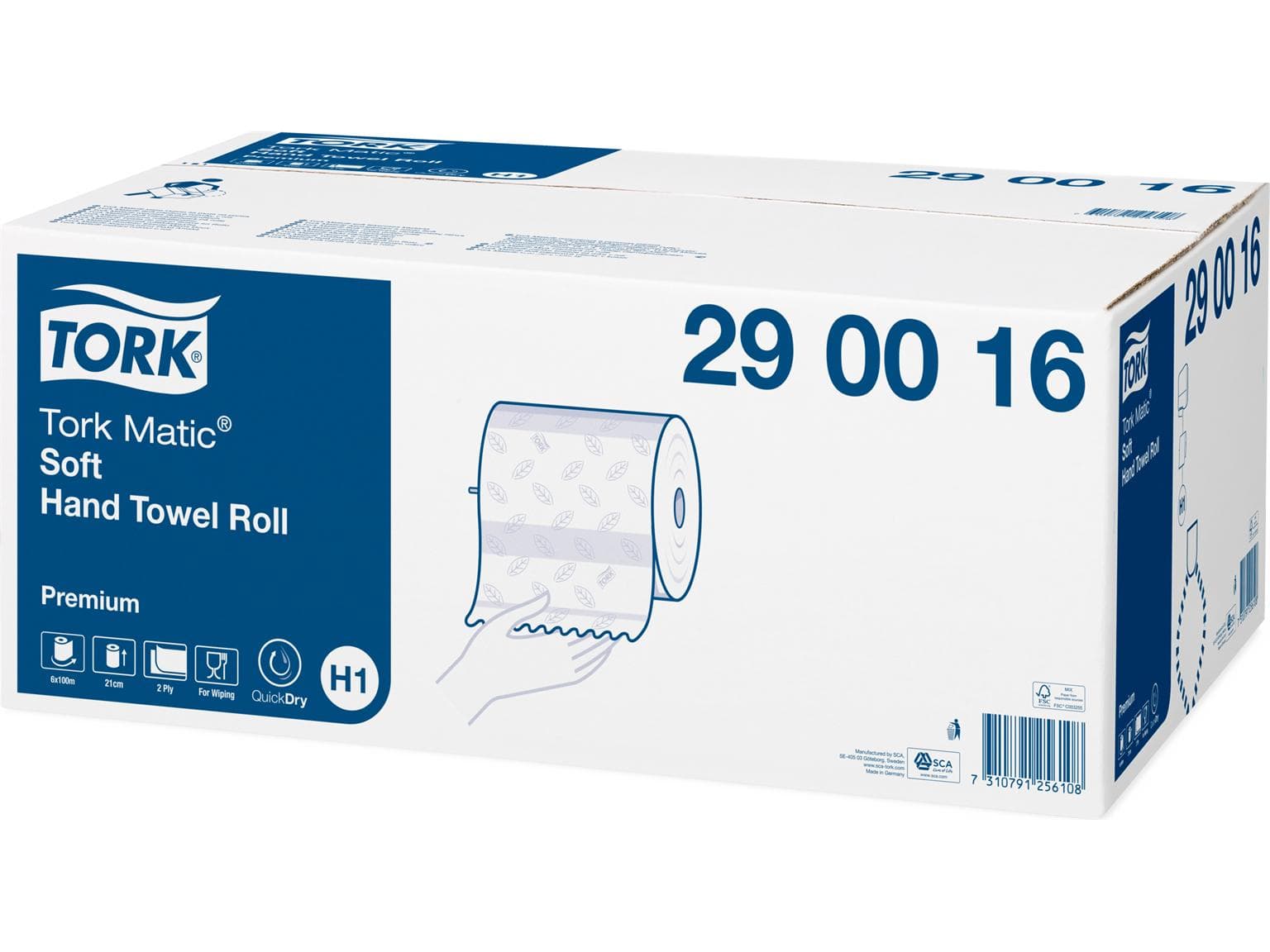 Distributeur pour cartons Tork Wiper Pak, en plastique noir, pour montage mural