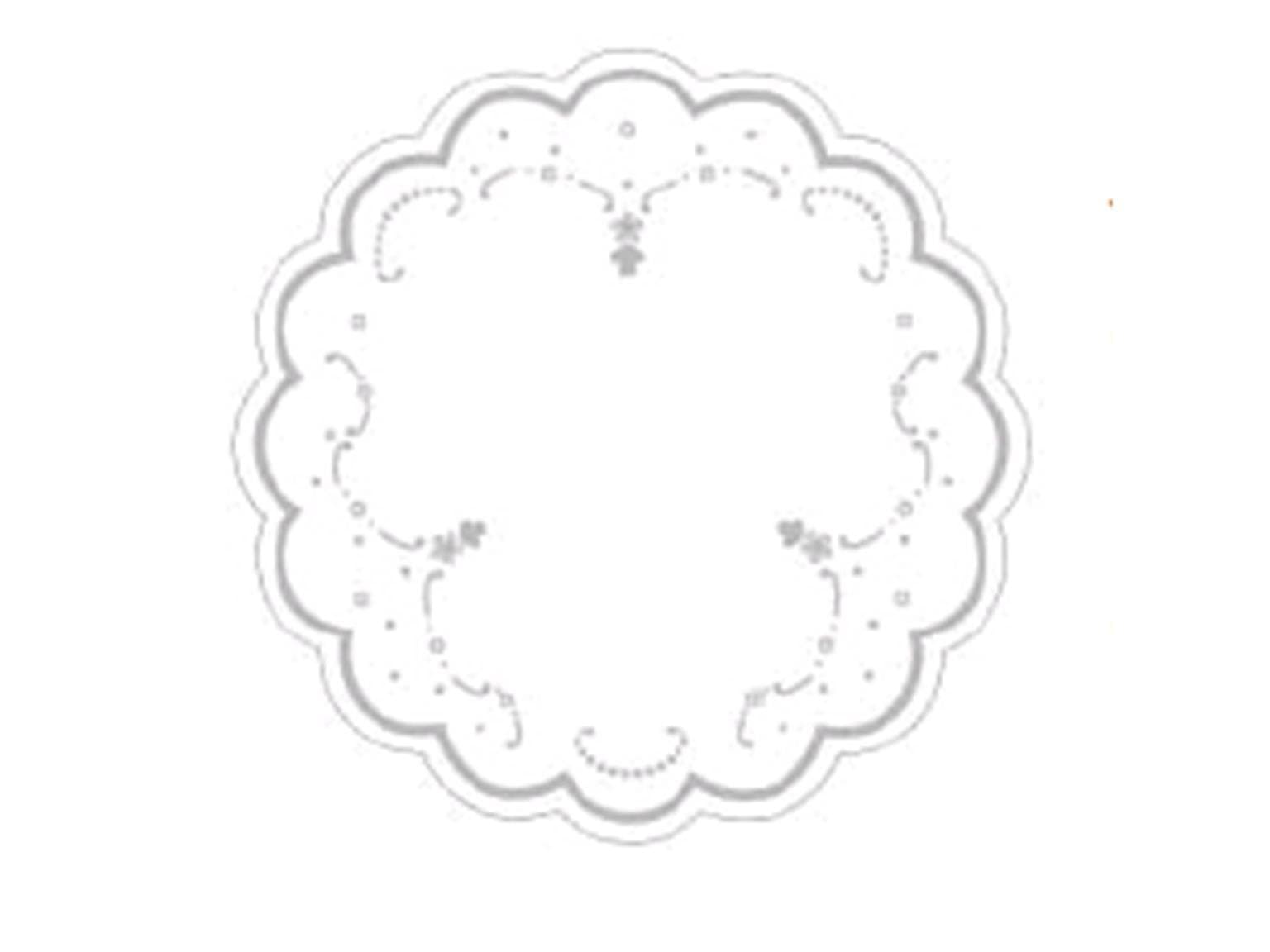 Dessous de verre "Décor Argent" Airlaid, ø 180 mm,