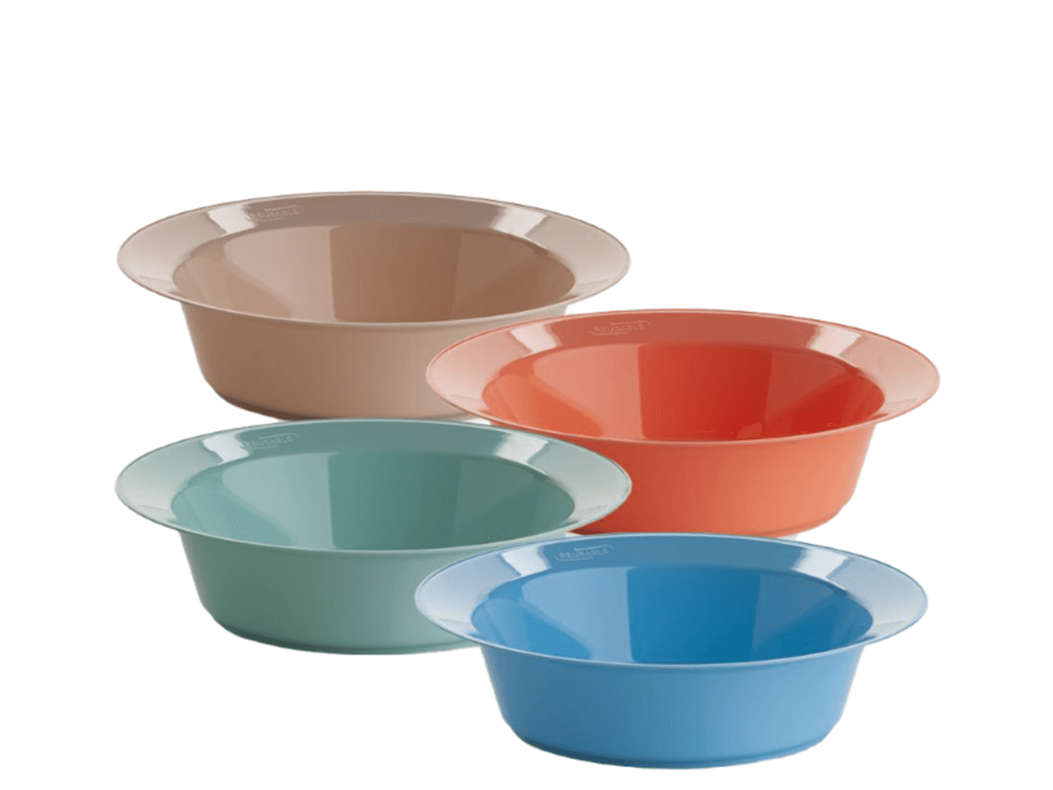 Piatto fondo in plastica Ø 180 mm, altezza 41 mm, colori assortiti