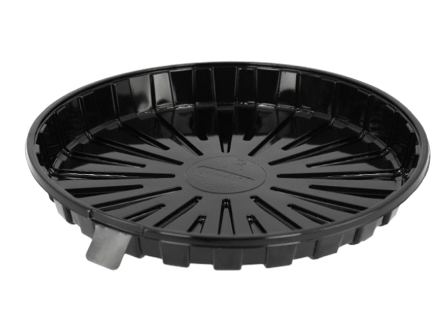 Kuchen- und Tortenplatte aus rPET/PET schwarz, rund Ø 215 mm (innen), H: 20 mm