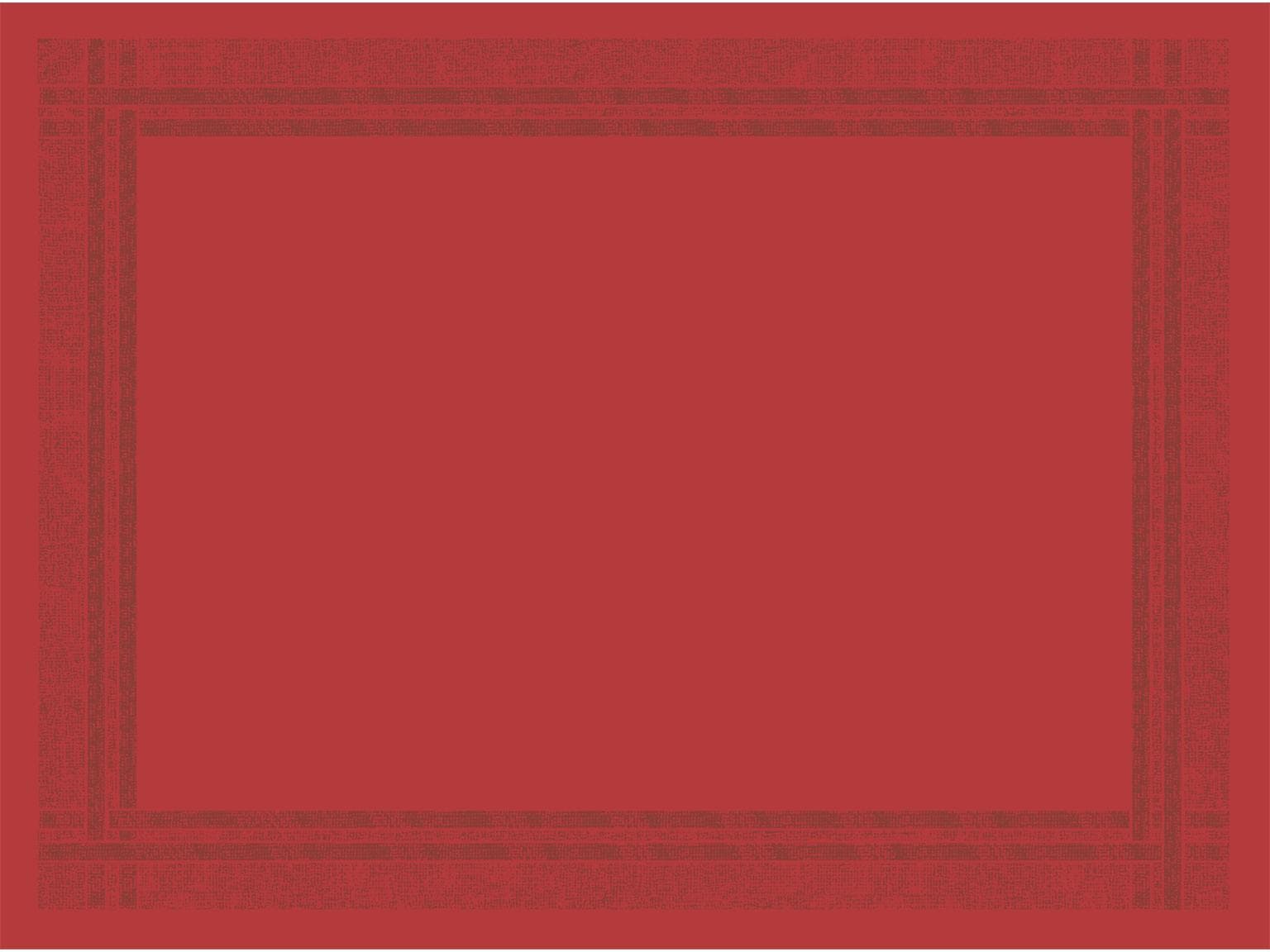 Set de table en tissu non tissé, 40 x 30 cm, rouge, avec bord tissé bordeaux