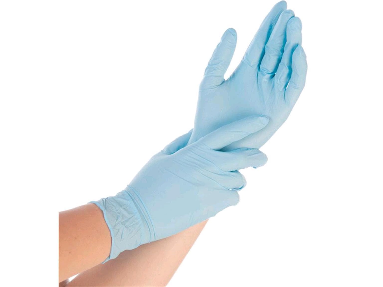 Nitril-Handschuhe, "SAFE FIT", blau, Grösse L, puderfrei, unsteril,