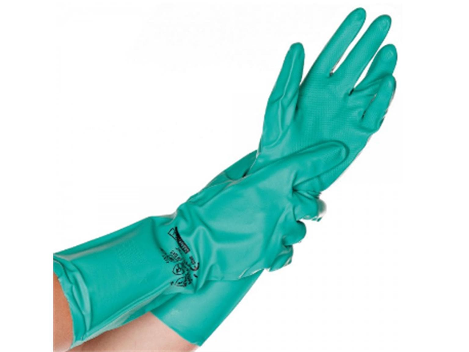 Universal-Handschuhe Nitril, Cat. III, 34 cm lang,  Grösse M, innen mit Baum-
