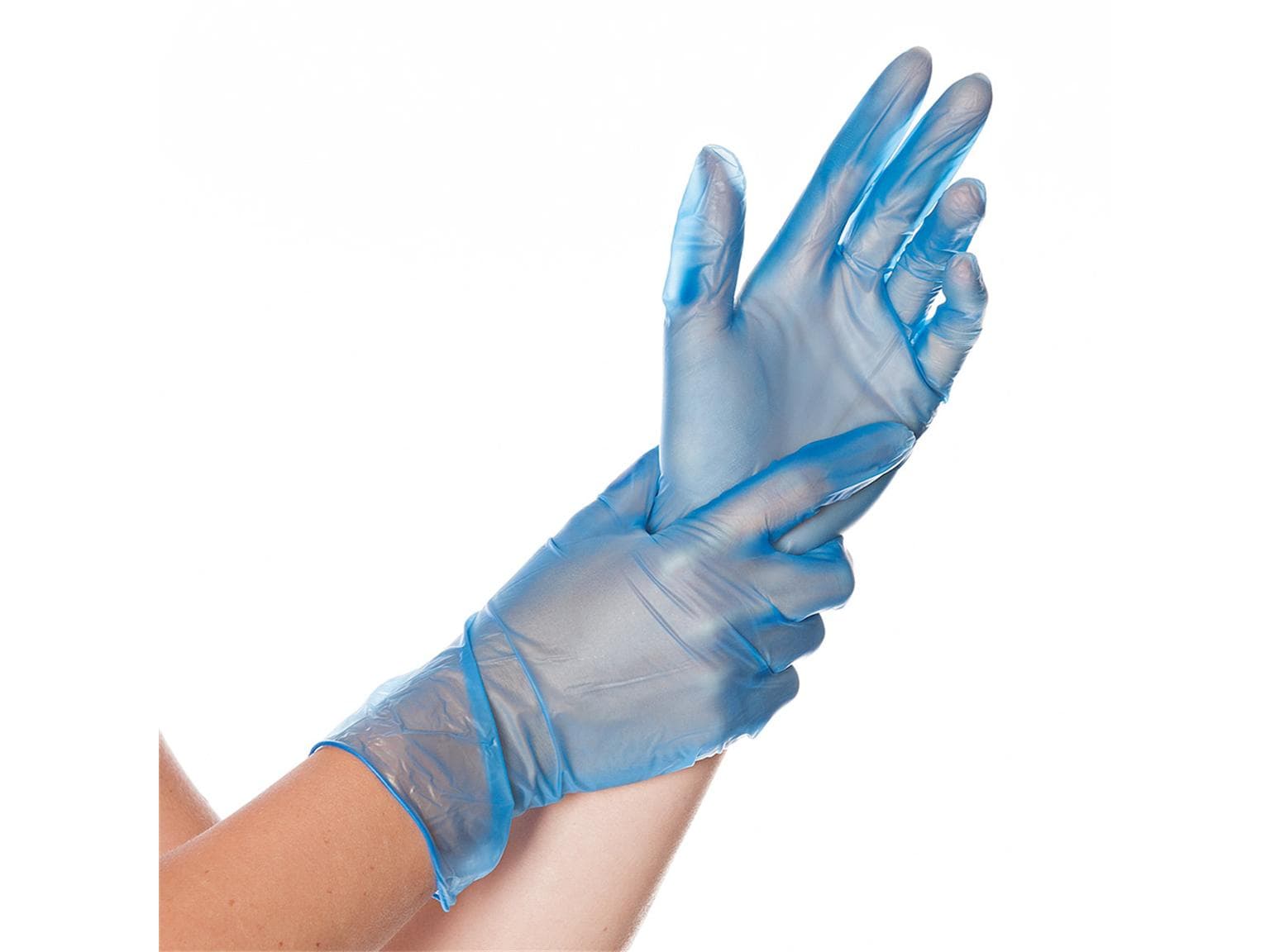 Handschuhe Vinyl IDEAL, Grösse S, puderfrei, blau