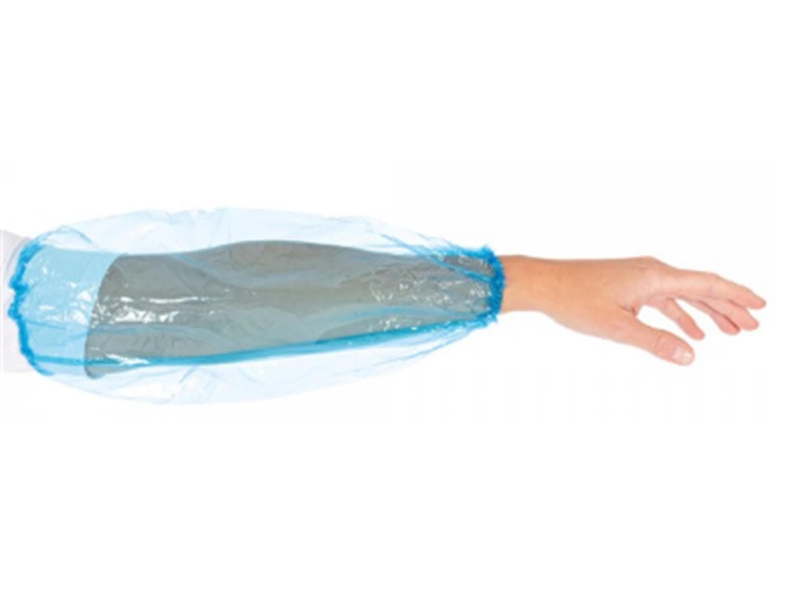 Housse de protection, bleue, en PE (20my) avec bande élastique, longueur 40 cm