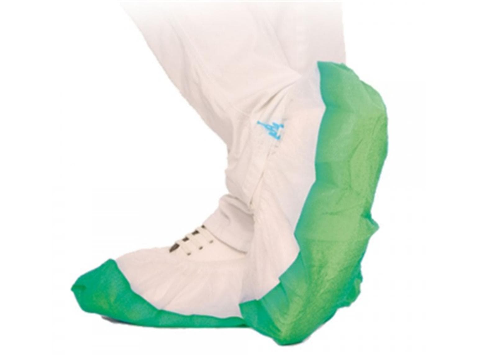 Surchaussures pour Hygomat, avec semelle CPE, PP, environ 40 my, blanc-vert,