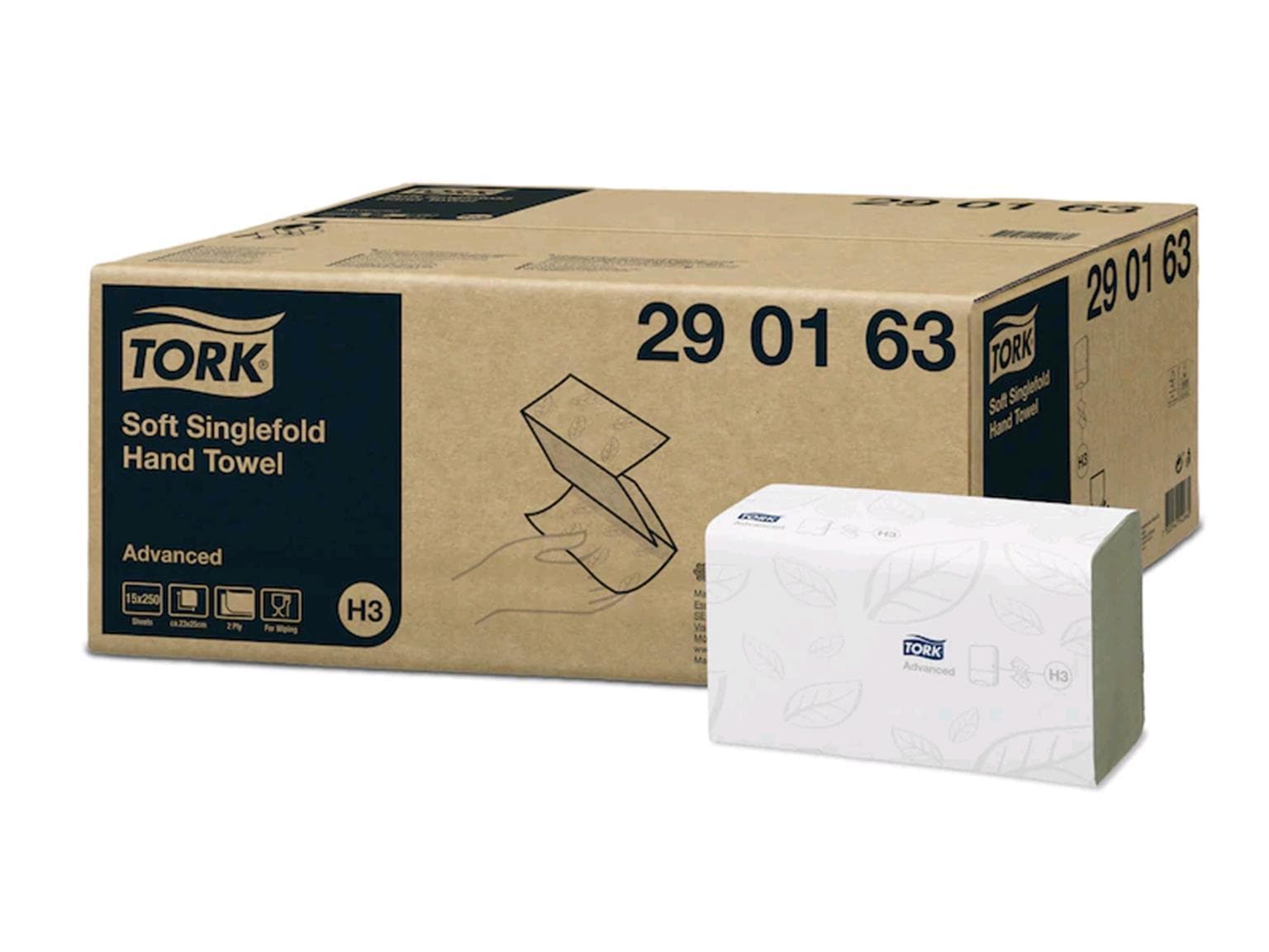 Asciugamani piegati Tork Premium (H3), TAD bianco brillante, 2 veli, 23 x 25 cm, morbidi