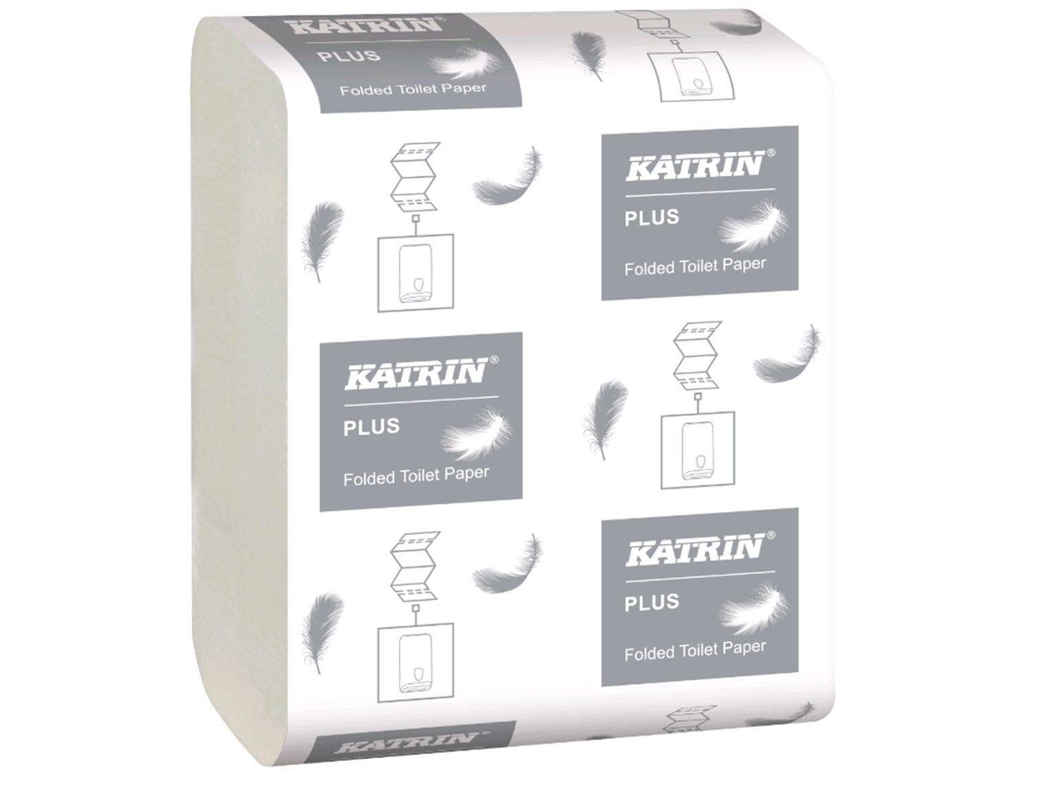 Carta igienica monouso Katrin Premium, bianca, 9,9 x 25,5 cm, 2 veli,