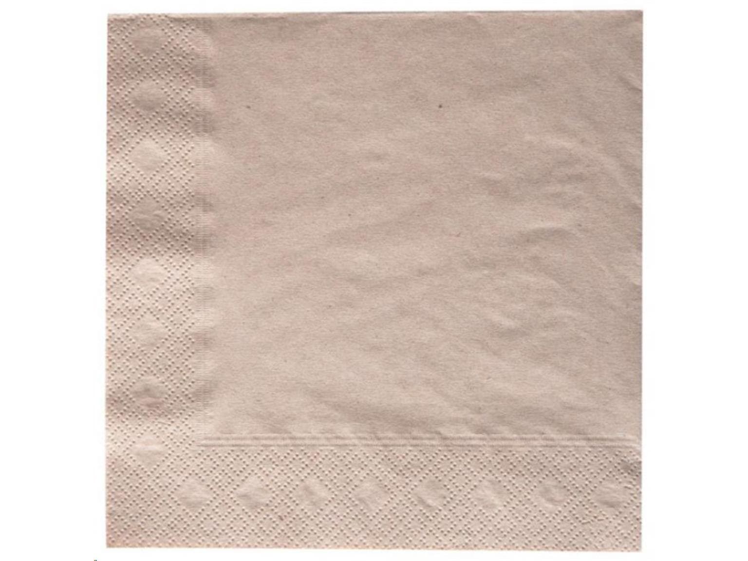 Tovaglioli biologici naturali, 2 veli, 24 x 24 cm, piegati a 1/4, 100% riciclati