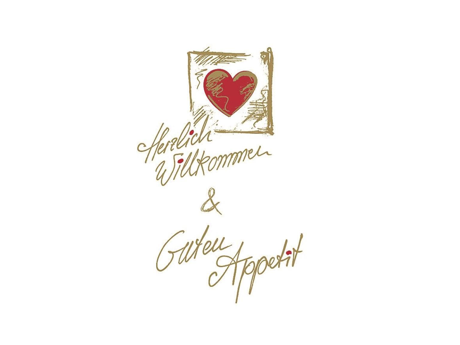 Tovaglioli Airlaid, 24 x 40 cm, piega 1/4, "GUTEN APPETIT"