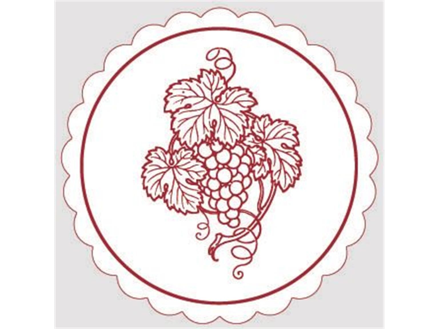 Sottobicchiere in carta velina + lamina, ø 105 mm, "VINE VINE" bordeaux