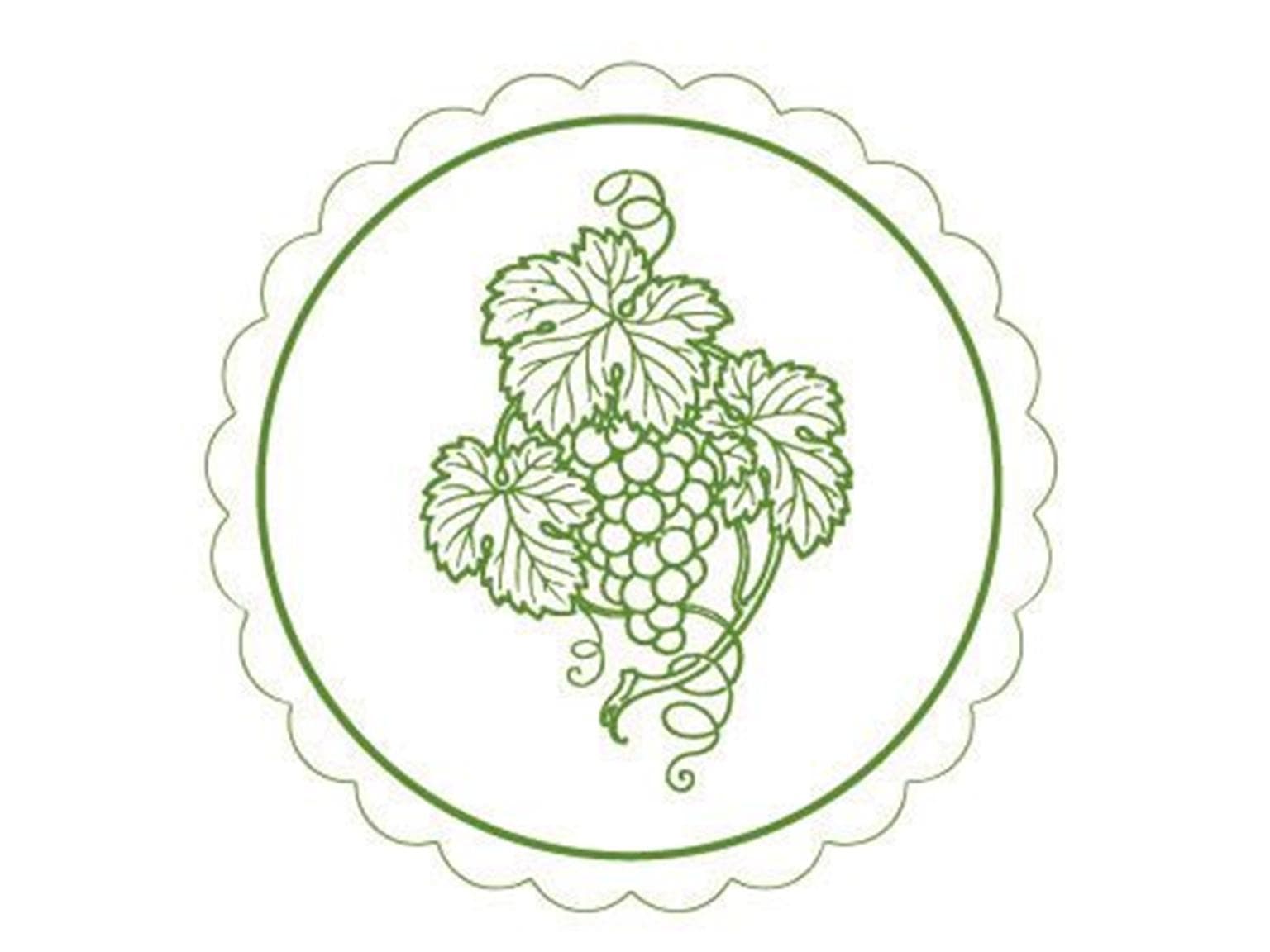 Sottobicchiere in tessuto+alluminio, ø 105mm, verde "UVA"