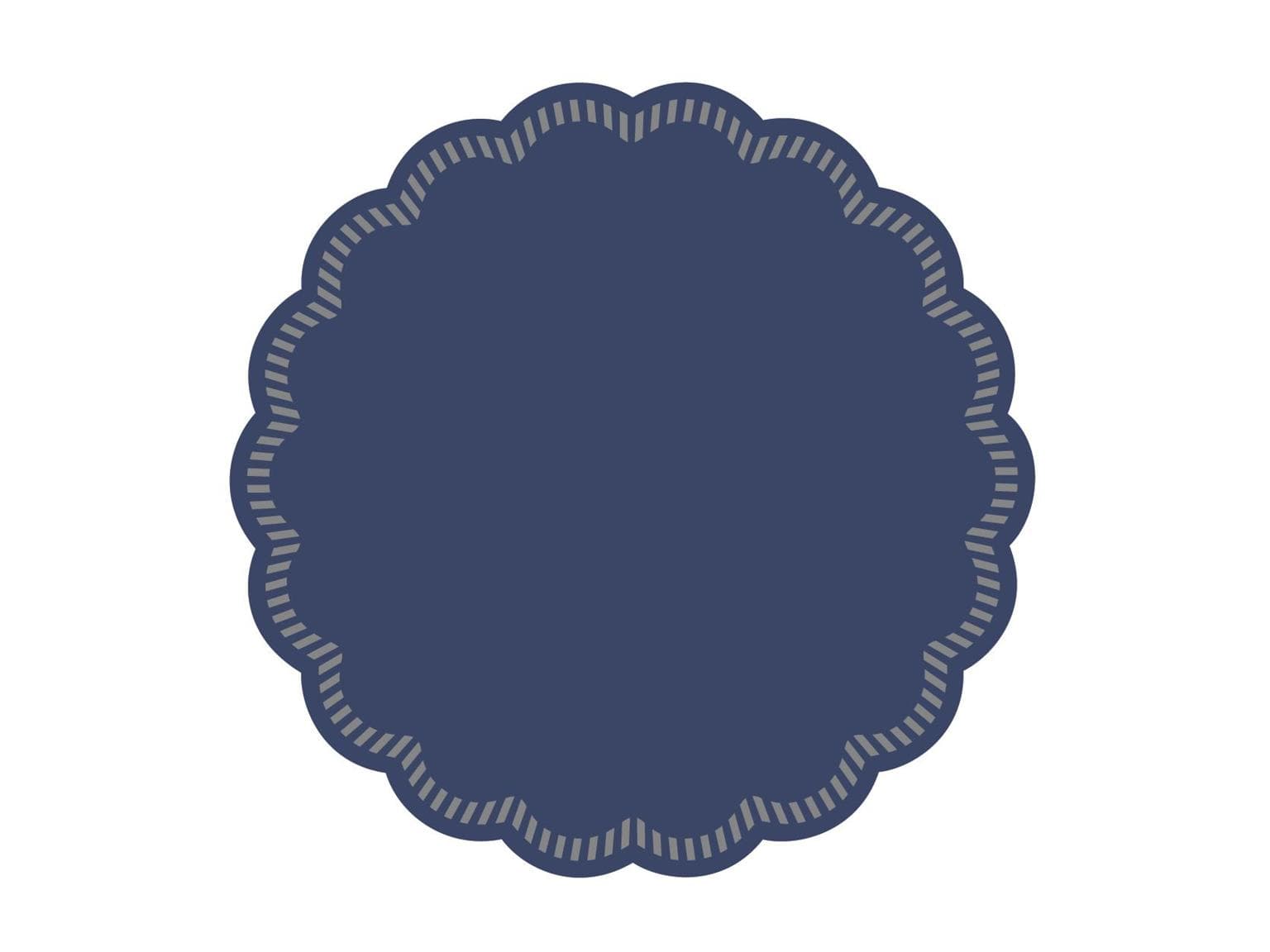 Dessous de verre Tissue 9-lg, ø 90 mm, bleu