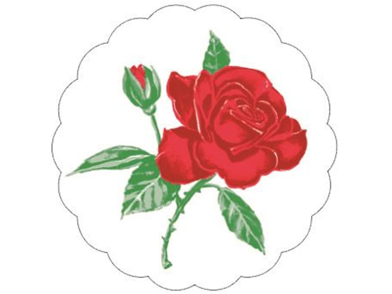Sottobicchiere in materiale assorbente 50g, ø90 mm, "ROSE"