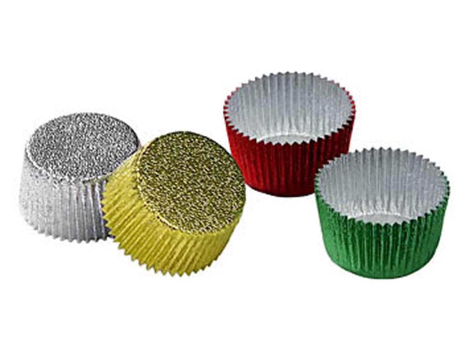 Capsule in alluminio ø 24 mm, altezza 16 mm rotonde, colori argento/oro/rosso/verde