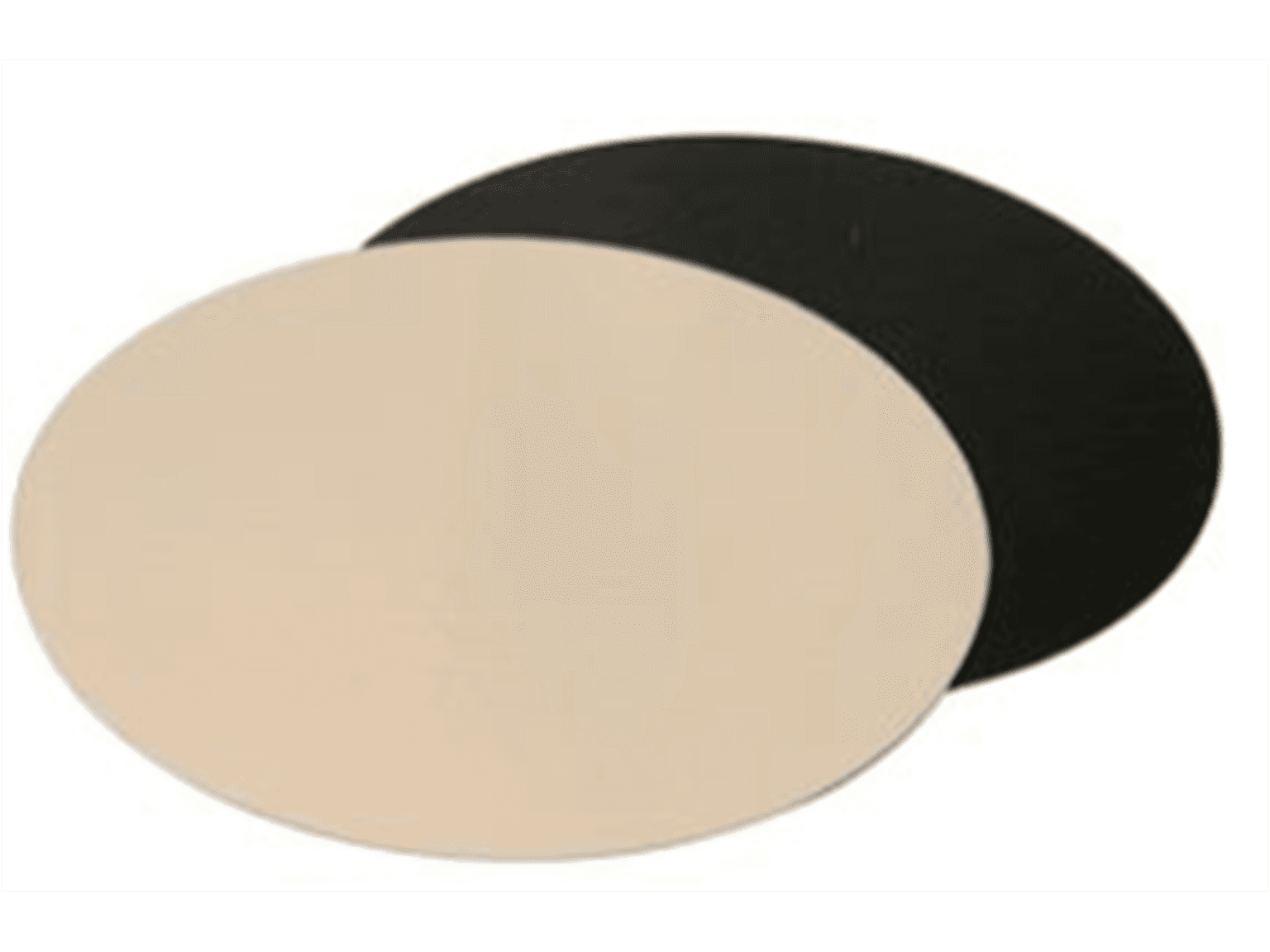 Disques en carton doré ø 30 cm ronds, dos noir