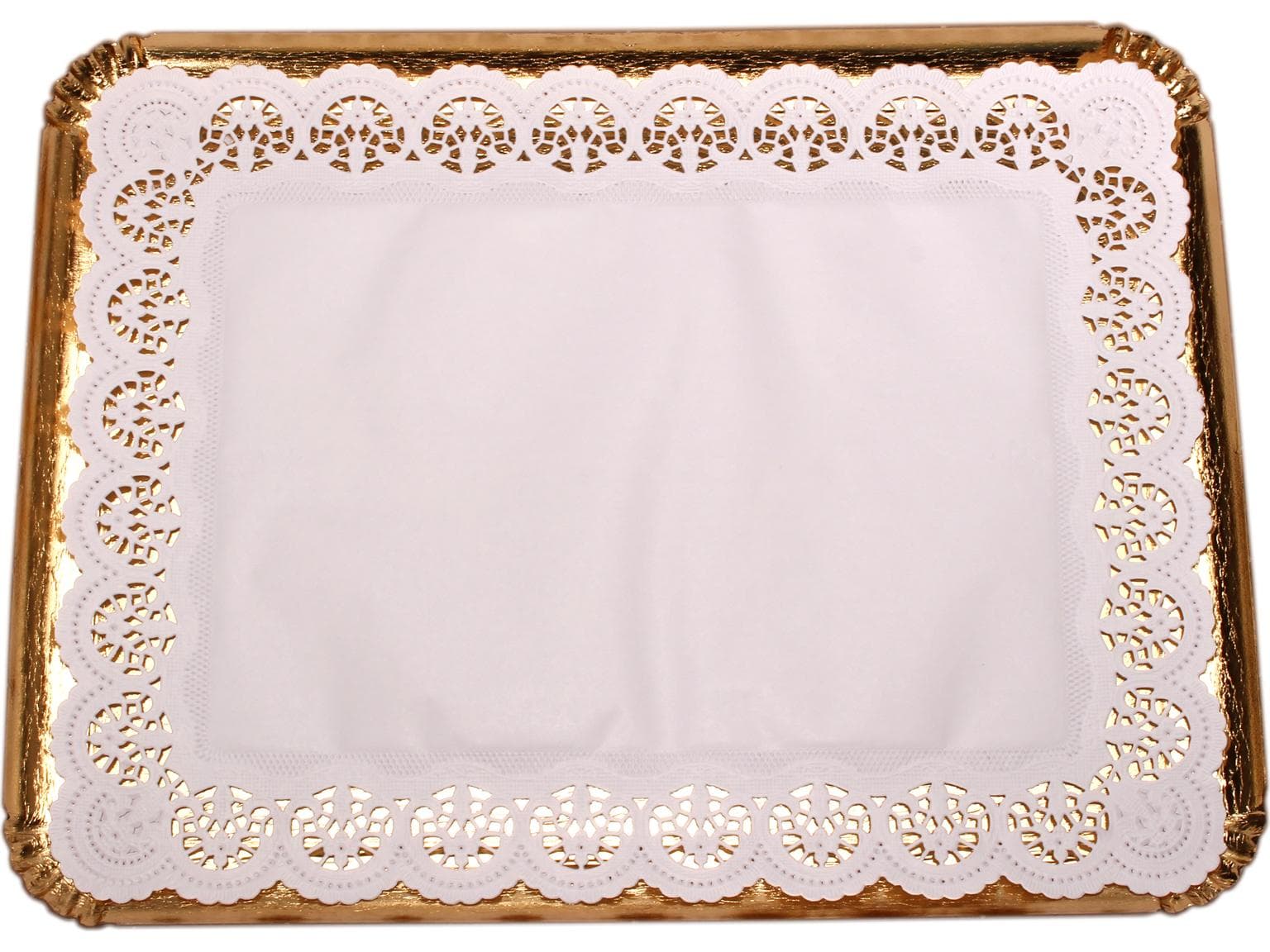 Napperons à gâteau rectangulaires 30 x 40 cm, blanc brillant