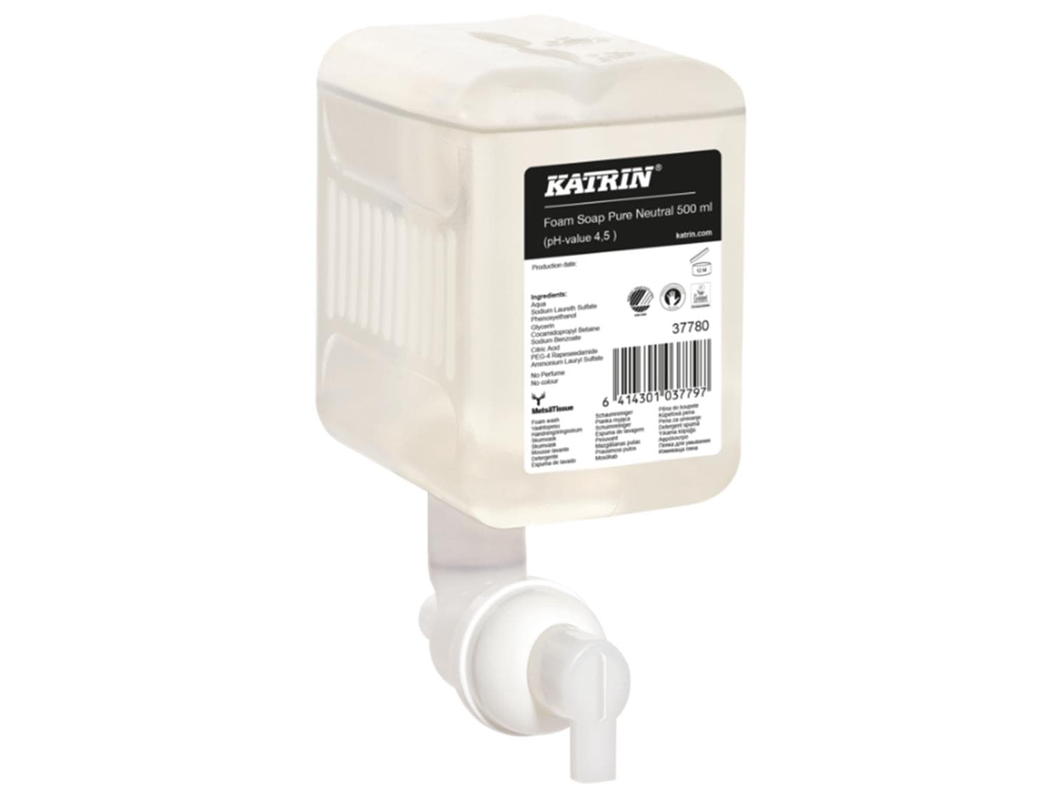 Savon liquide Katrin Clean 500ml sans parfum ni colorants, doux