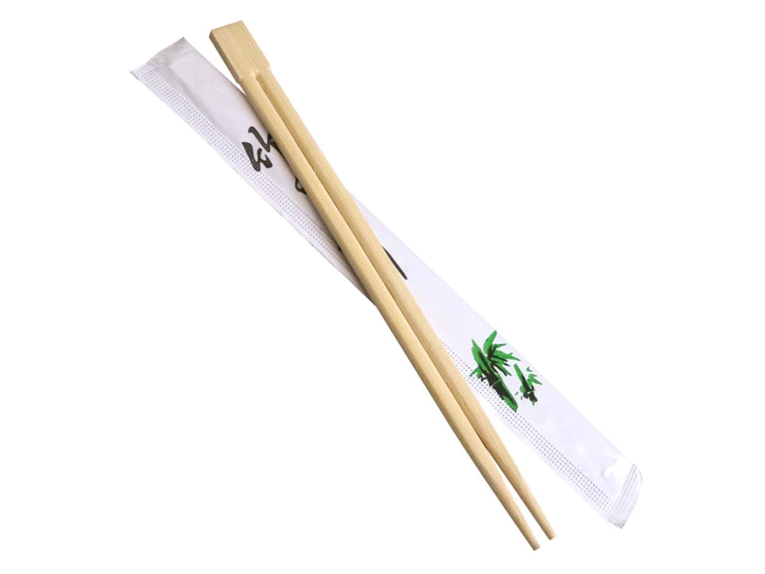 Bacchette di bambù, lunghezza 21 cm, confezionate a coppie in carta