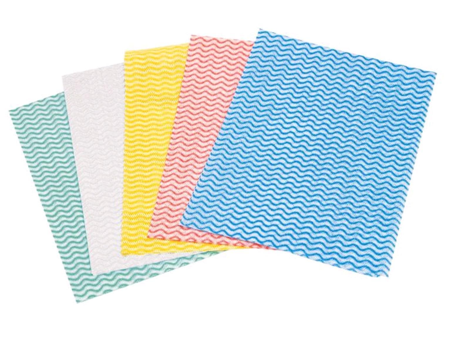 Lingettes jetables Wischfix « perfo », bleues, 50 x 38 cm, perforées, non tissées en viscose