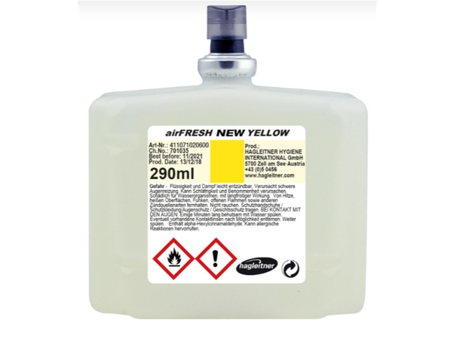 airFRESH NEW YELLOW, parfum lavande et agrumes, recharge, 290 ml