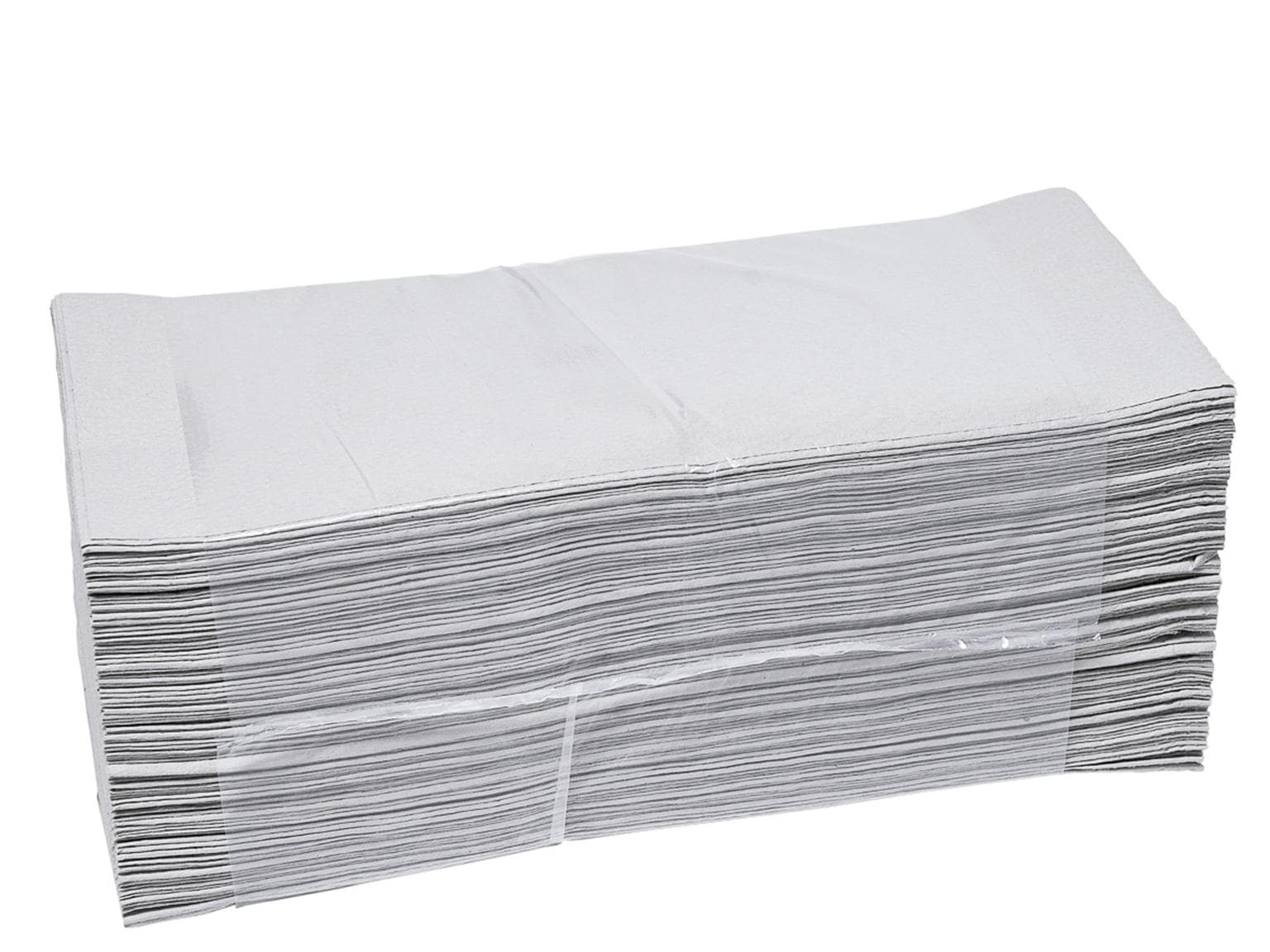 Serviettes pliées en crêpe pliées en V Plus 1 pli 25 x 23 cm, 100 % recyclées, naturelles