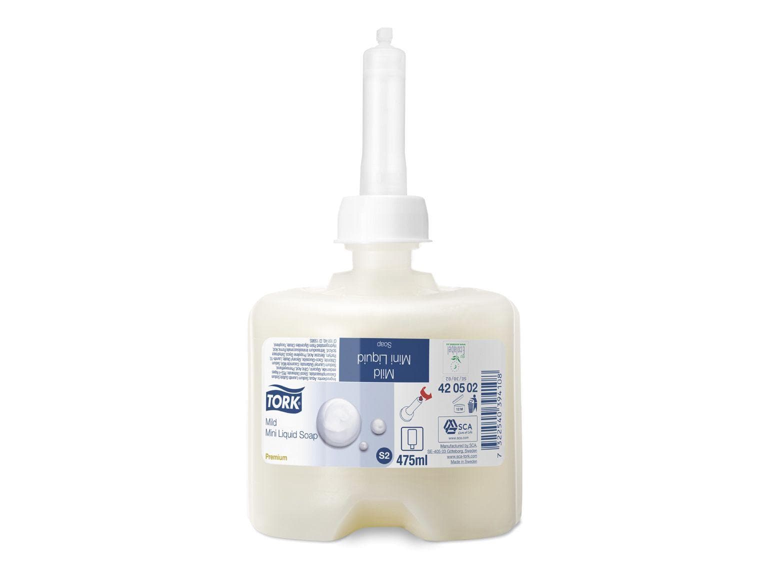 Savon liquide Tork Premium, doux (S2), flacon de 475 ml, nacre, agréable