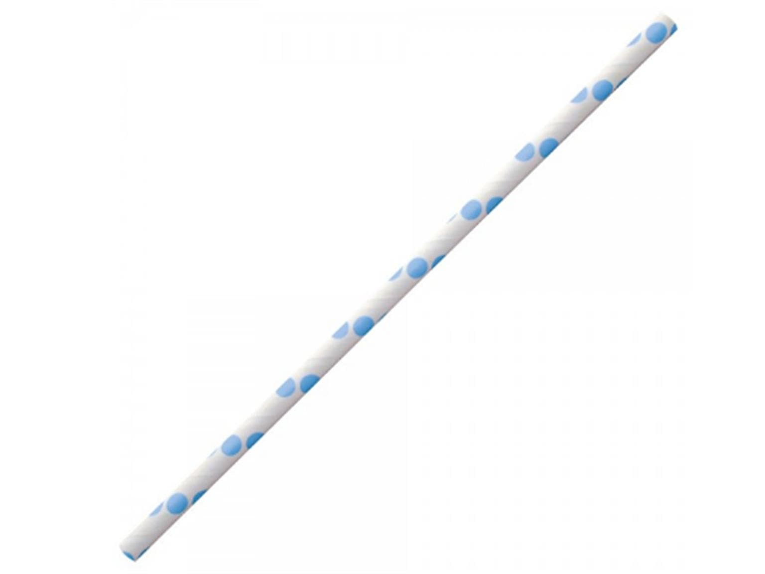 Cannucce di carta dritte, ø 6 mm, lunghezza 197 mm, colore azzurro/bianco
