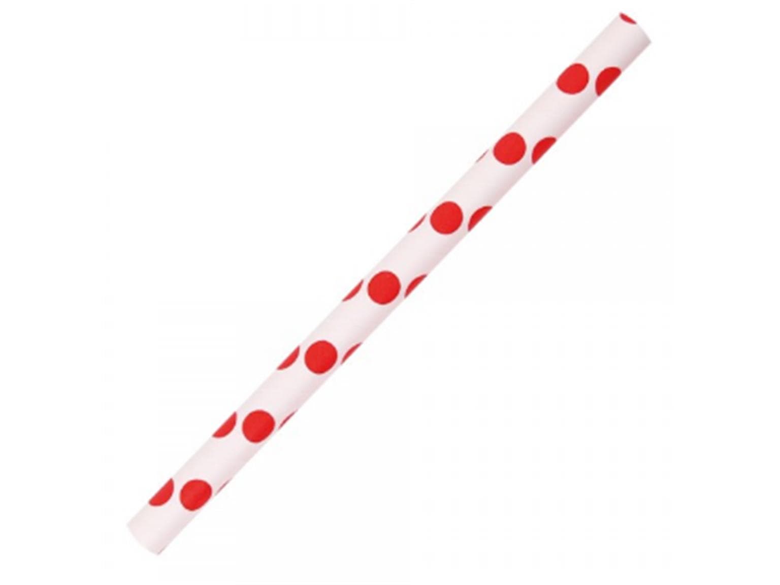 Cannucce di carta per cocktail dritte, ø 8 mm, lunghezza 130 mm, colore rosso/bianco
