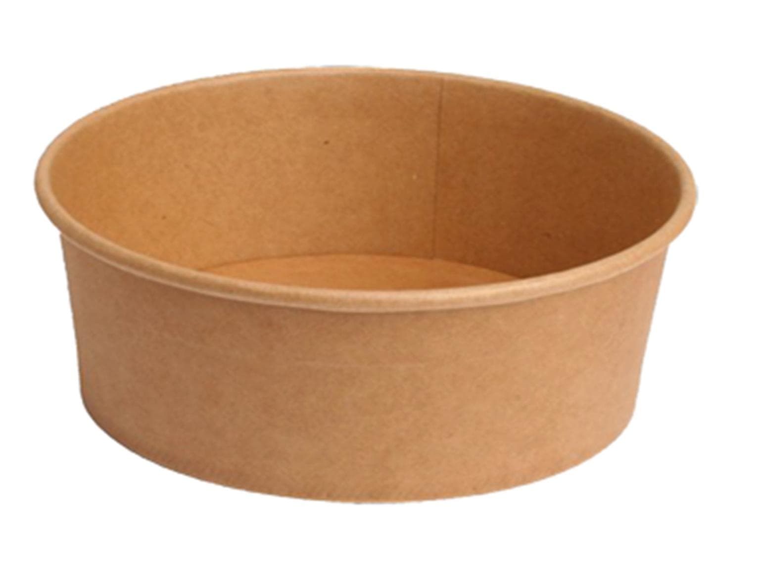 Insalatiera in cartone kraft marrone, rotonda, ø 150 mm, altezza 45 mm, 500 ml,