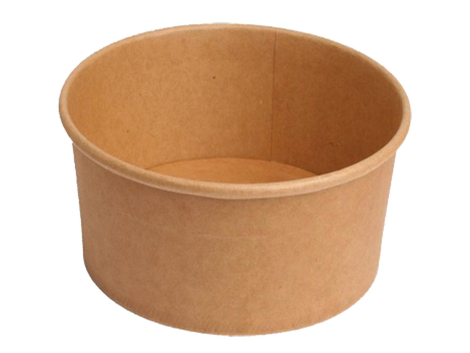 Ciotola per insalata/pasto, cartone kraft marrone rotonda, ø 150 mm, altezza 76 mm, 1000 ml,