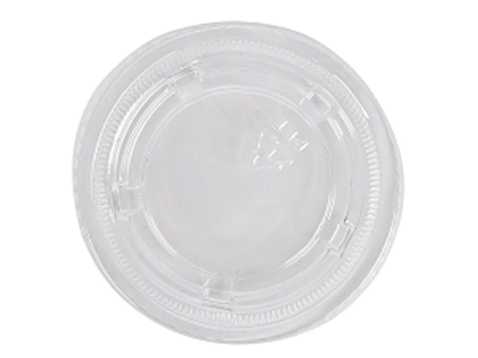 Couvercle plat en PET transparent, recyclable, adapté aux pots à vinaigrette