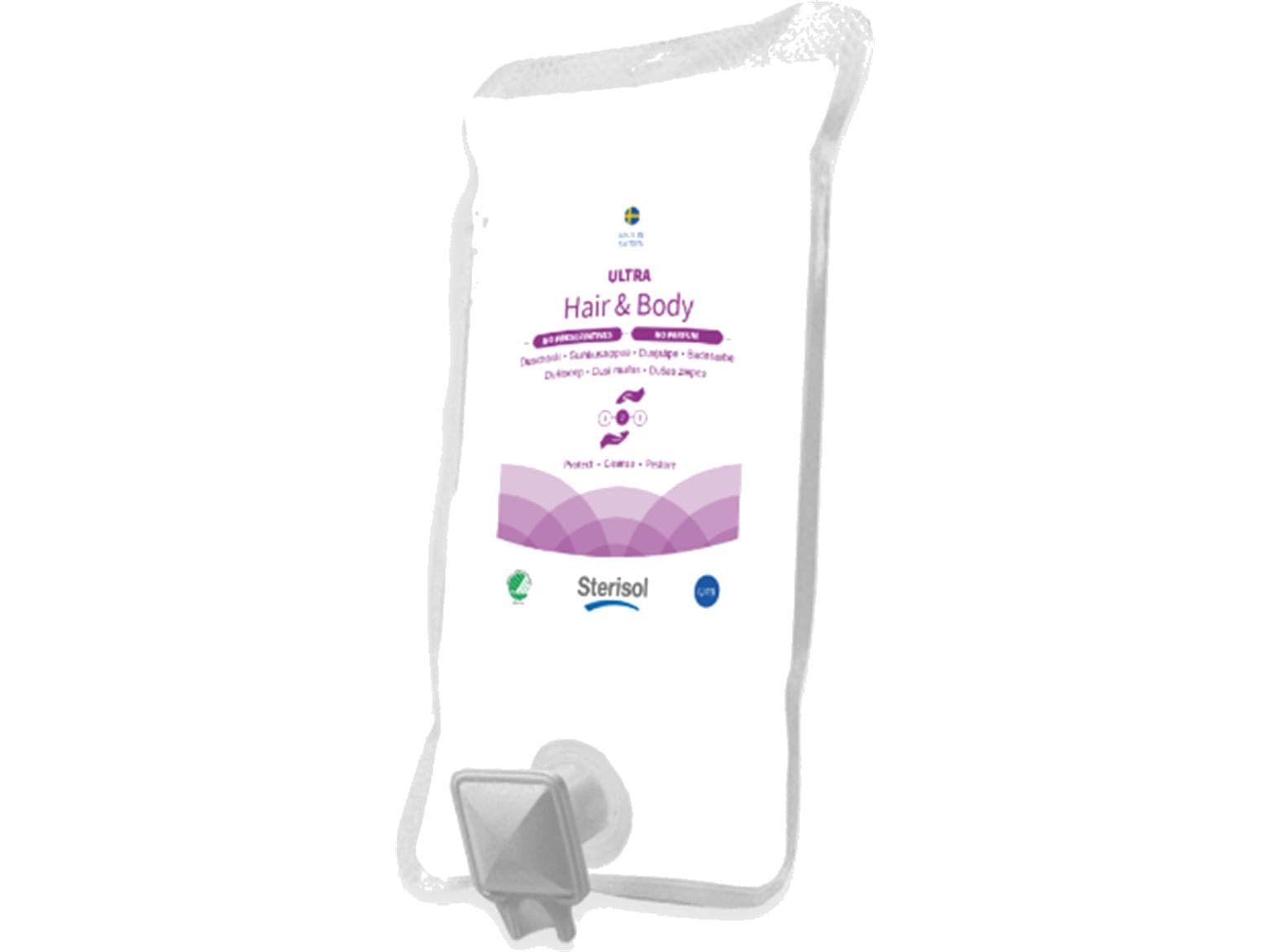 Sterisol ULTRA Cheveux et Corps 0,375 L, avec parfum, Ecolabel