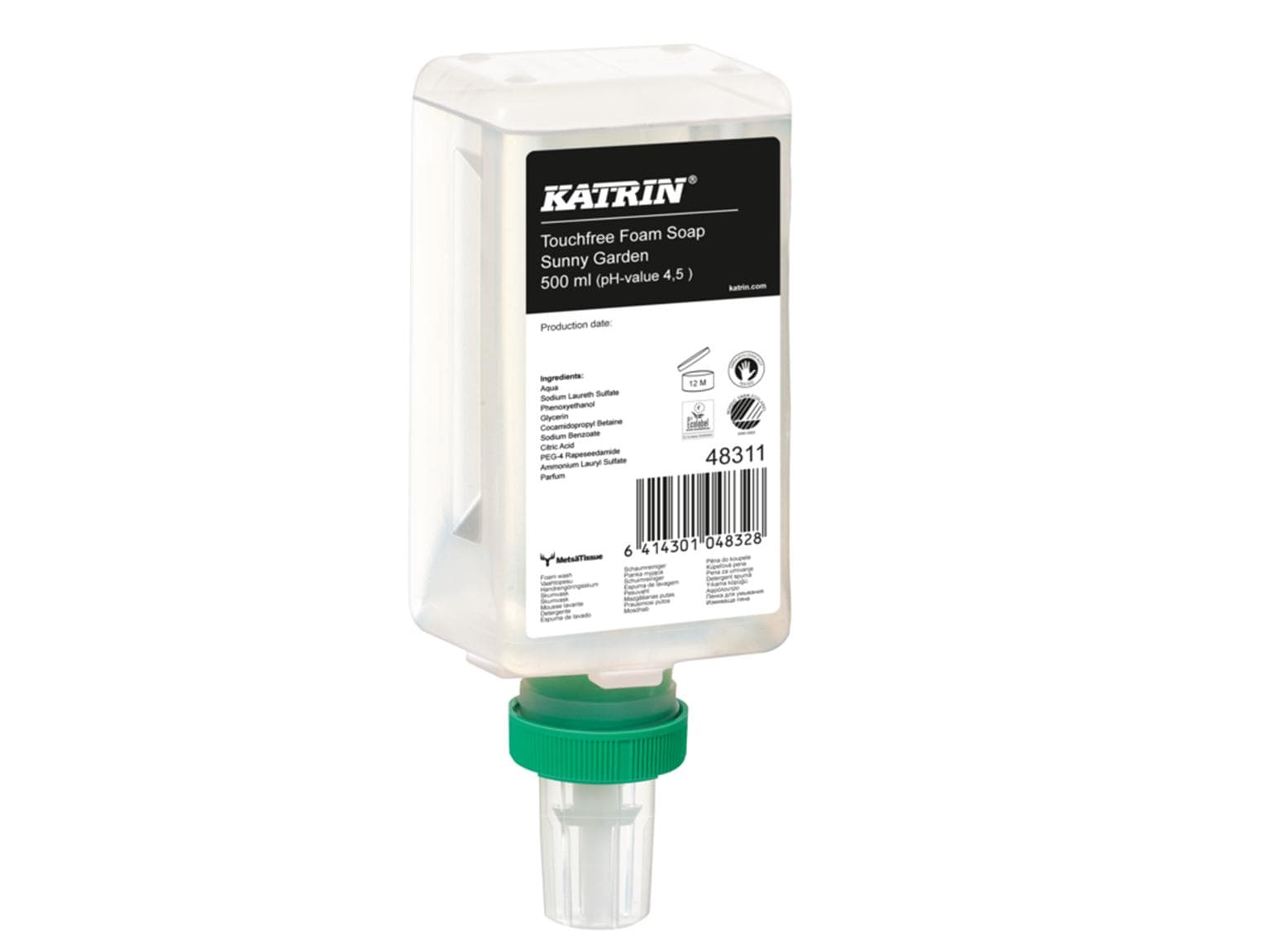 Schiuma lavamani Katrin 0,5 litri Sunny Garden Katrin Touchfree,