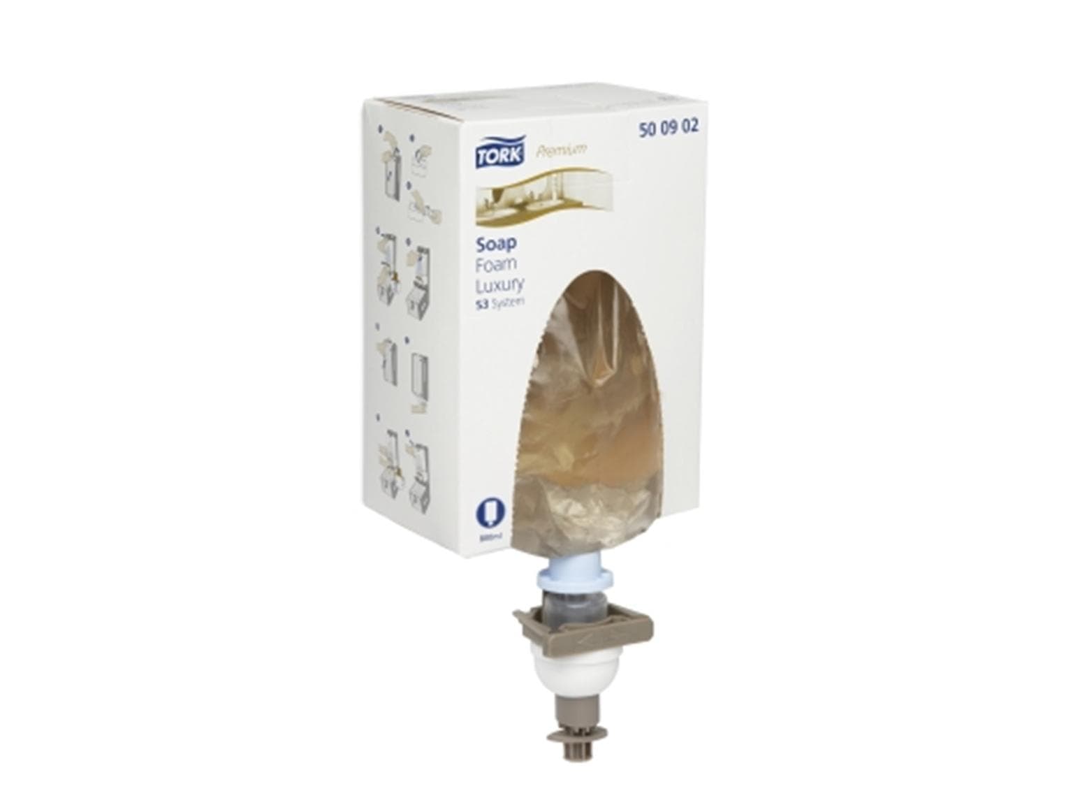 Savon mousse Tork (S3), luxe 800 ml mousse crémeuse, hydratant