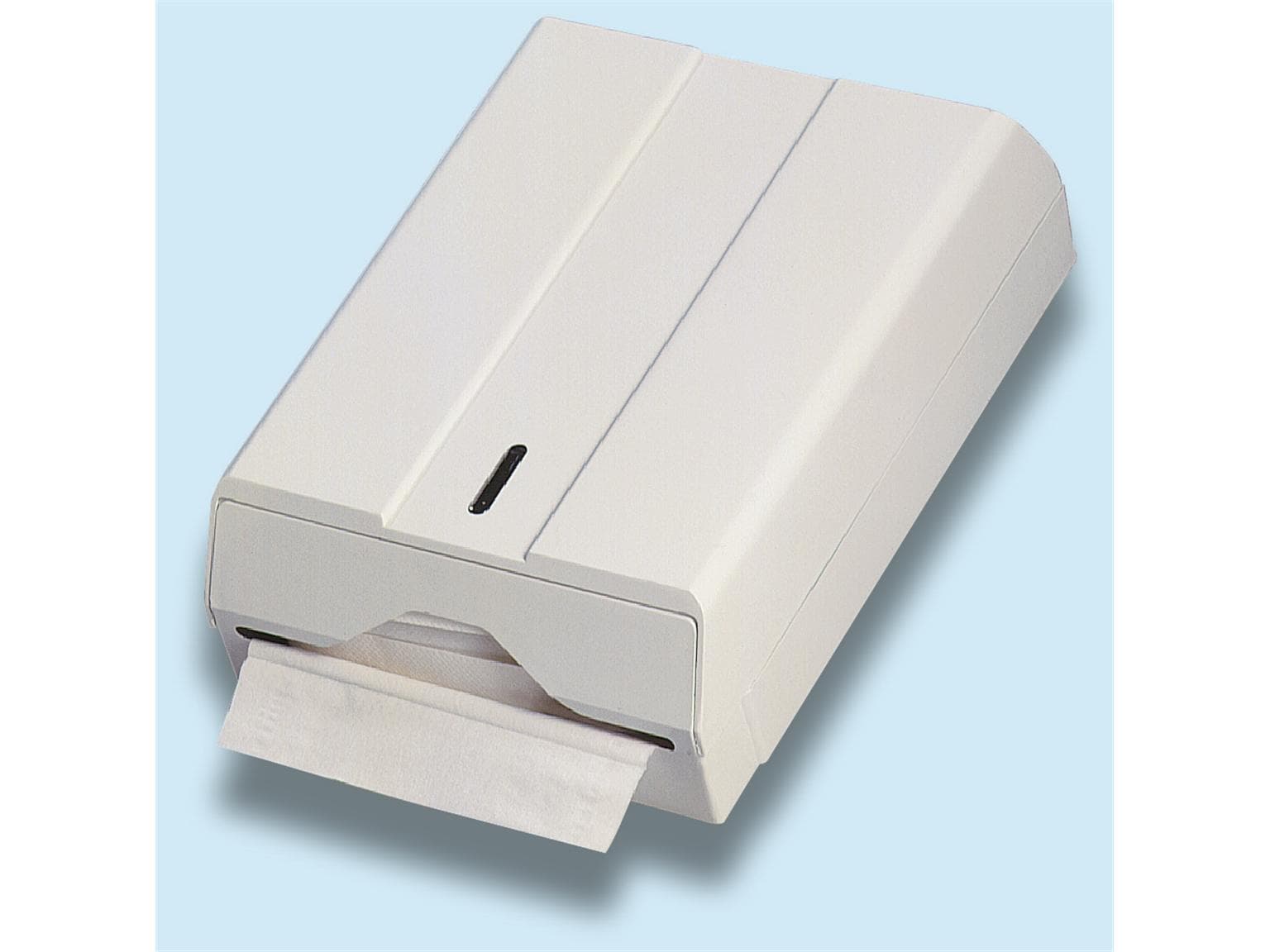 Distributore di asciugamani piegati in plastica bianca H 400 x L 285 x P 130 mm, per circa 400
