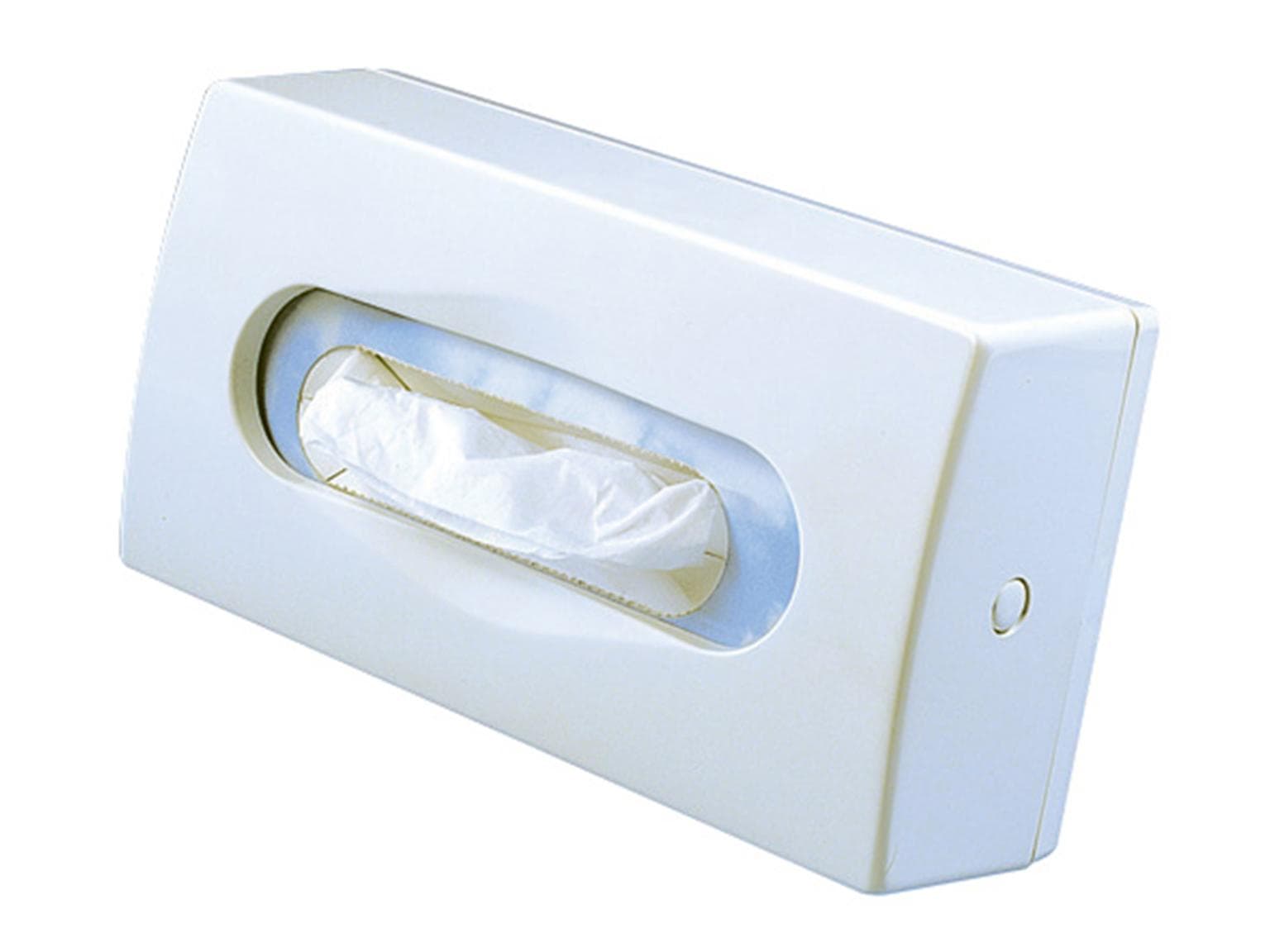 Porta fazzoletti cosmetici, bianco, da parete o da terra, 270 x 140 x 70 mm