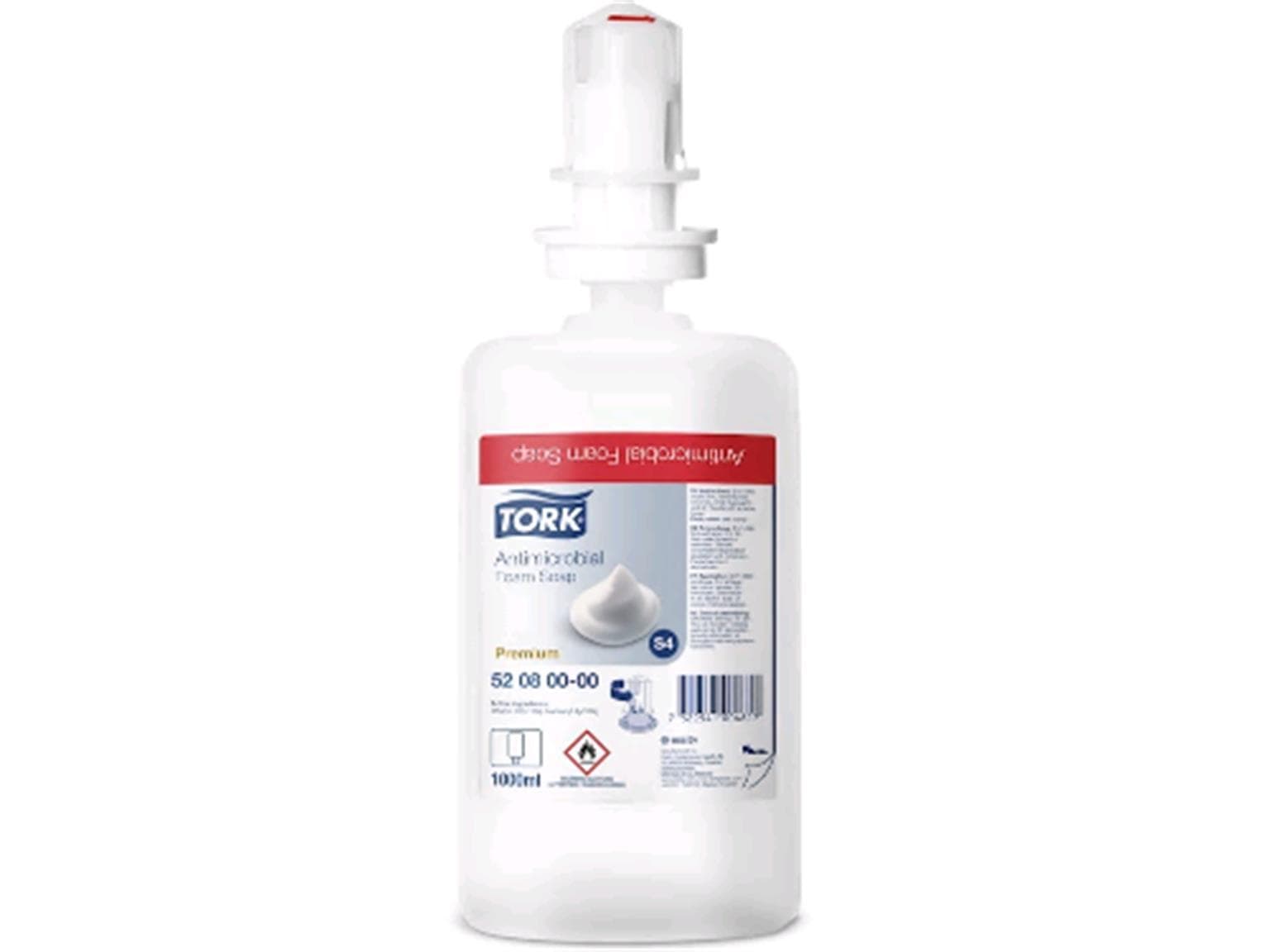 Savon mousse Tork, bouteille de 1 litre, pour la décontamination des mains, non parfumé