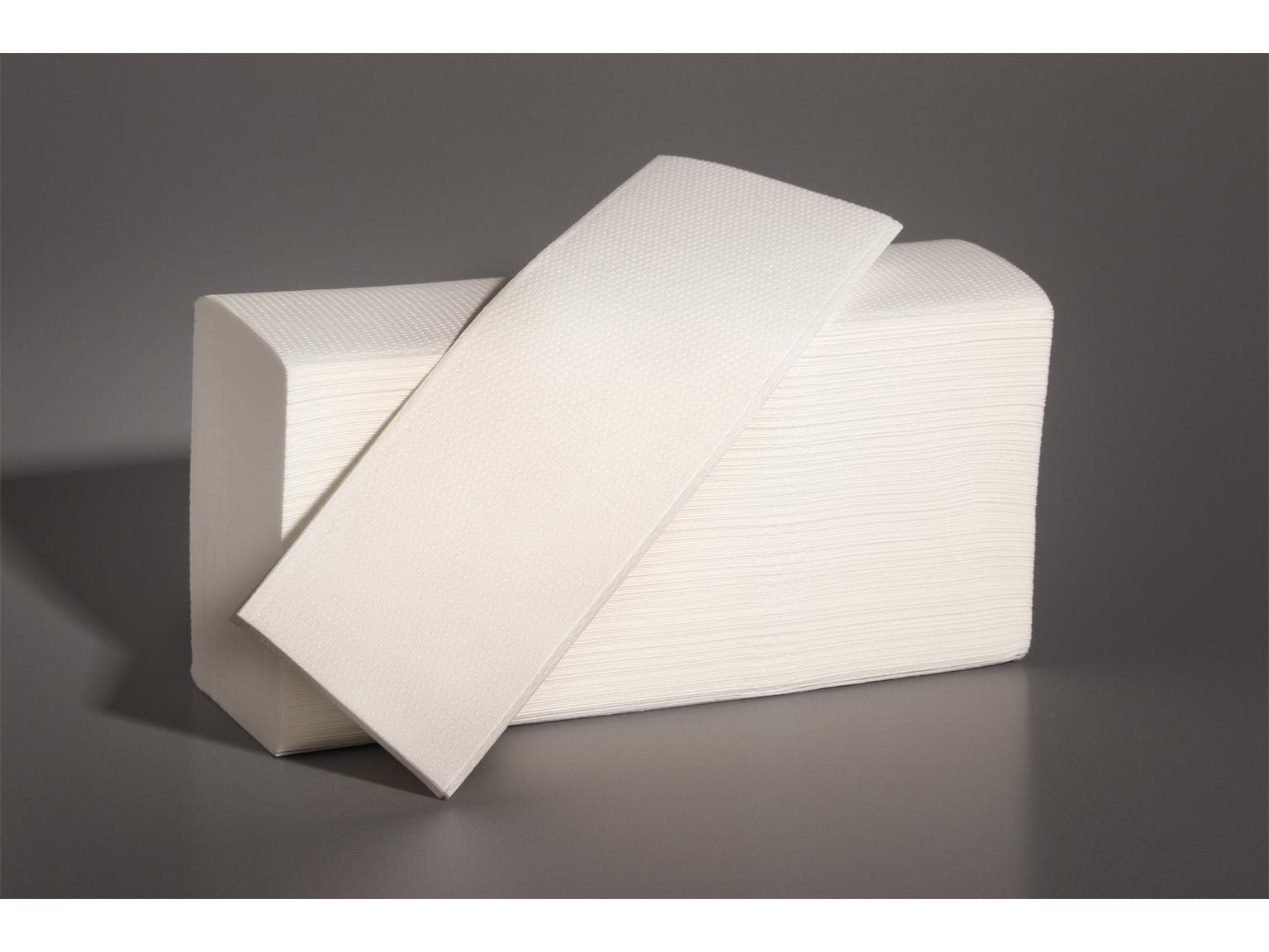 Asciugamani piegati a Z bianchi brillanti di alta qualità, 100% cellulosa, 2 veli,