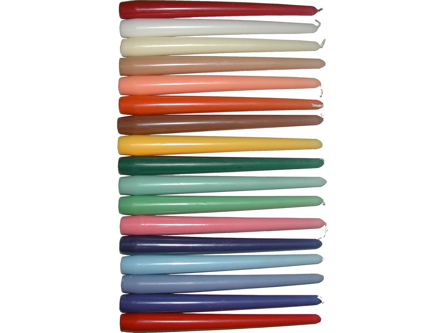 Candele coniche rosa antico 22 x 240 mm, antigoccia
