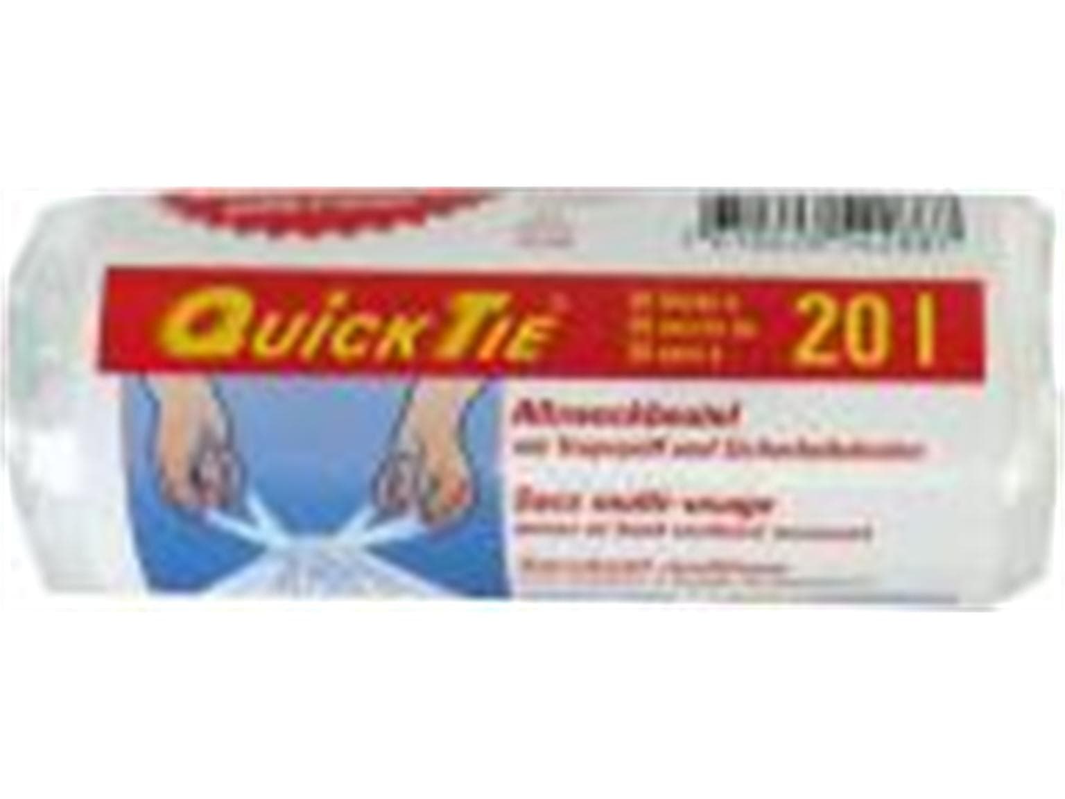 Sacco inserto trasparente PE-Steel Quick-Tie da 20 lt con chiusura a nodo
